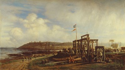 Banchi di campane in un mercato a Nizhny Novgorod, 1862 da Aleksei Petrovich Bogolyubov